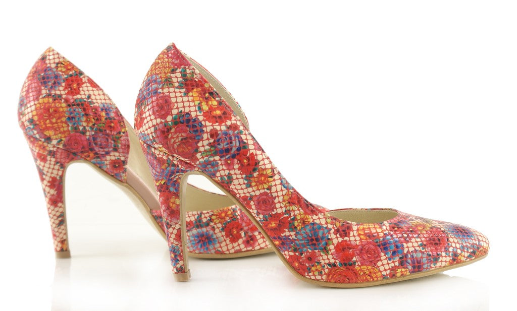 Bosccolo Womens Spike Heels - Flower Multicolour