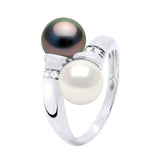 Ring Toi & Moi Freshwater Pearl & Diamond White Gold