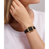 Ted Baker Womens Mayse Gold Black Vegan Leather