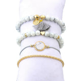 Bohemian 4-Piece Charm Bead Bracelet Set