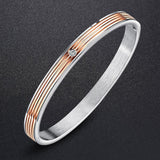 Bullion Gold Ridge Design Bangle 6mm