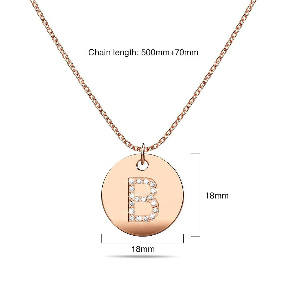 Bullion Gold Initials Fabulous Alphabet Letter Necklace Rose Gold Layered Steel Jewellery