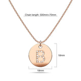 Bullion Gold Initials Fabulous Alphabet Letter Necklace Rose Gold Layered Steel Jewellery