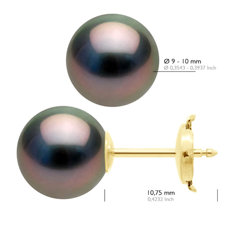 Earrings Yellow Gold 375 - Longueur 42 cm