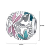 Solid 925 Sterling Silver Dragonfly Animal Pandora Inspired Charm