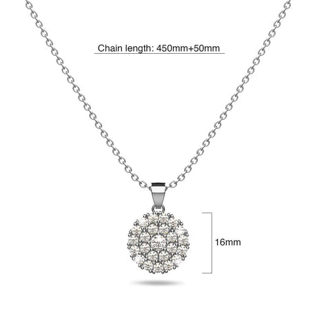 Crystal Heiress Silver Necklace