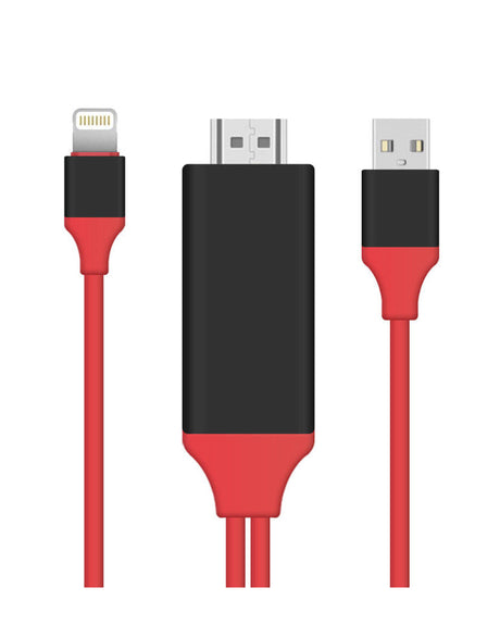 TODO Lightning Pin To Hdmi 1080P Adapter Cable Usb Charge Iphone Ipad Audio Video Lead Tv
