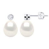 Earrings Prestige -Diamonds 0,02 Cts ( 2 X 0,01 Cts - Natural White - Longueur 42 cm