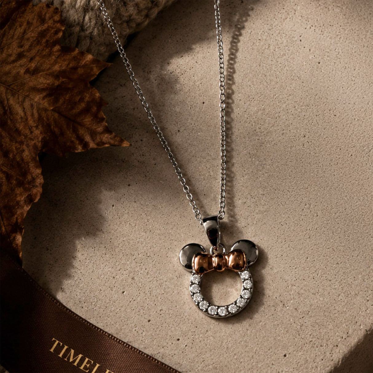 Krystal Couture Minnie Mouse Necklace Embellished with SWAROVSKI Crystals