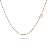 Bullion Gold Sparkling Alphabet Initials Stainless Steel Necklace in Rose Gold