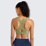 High Impact Lightly Padded Wireless Active Bra - Avocado