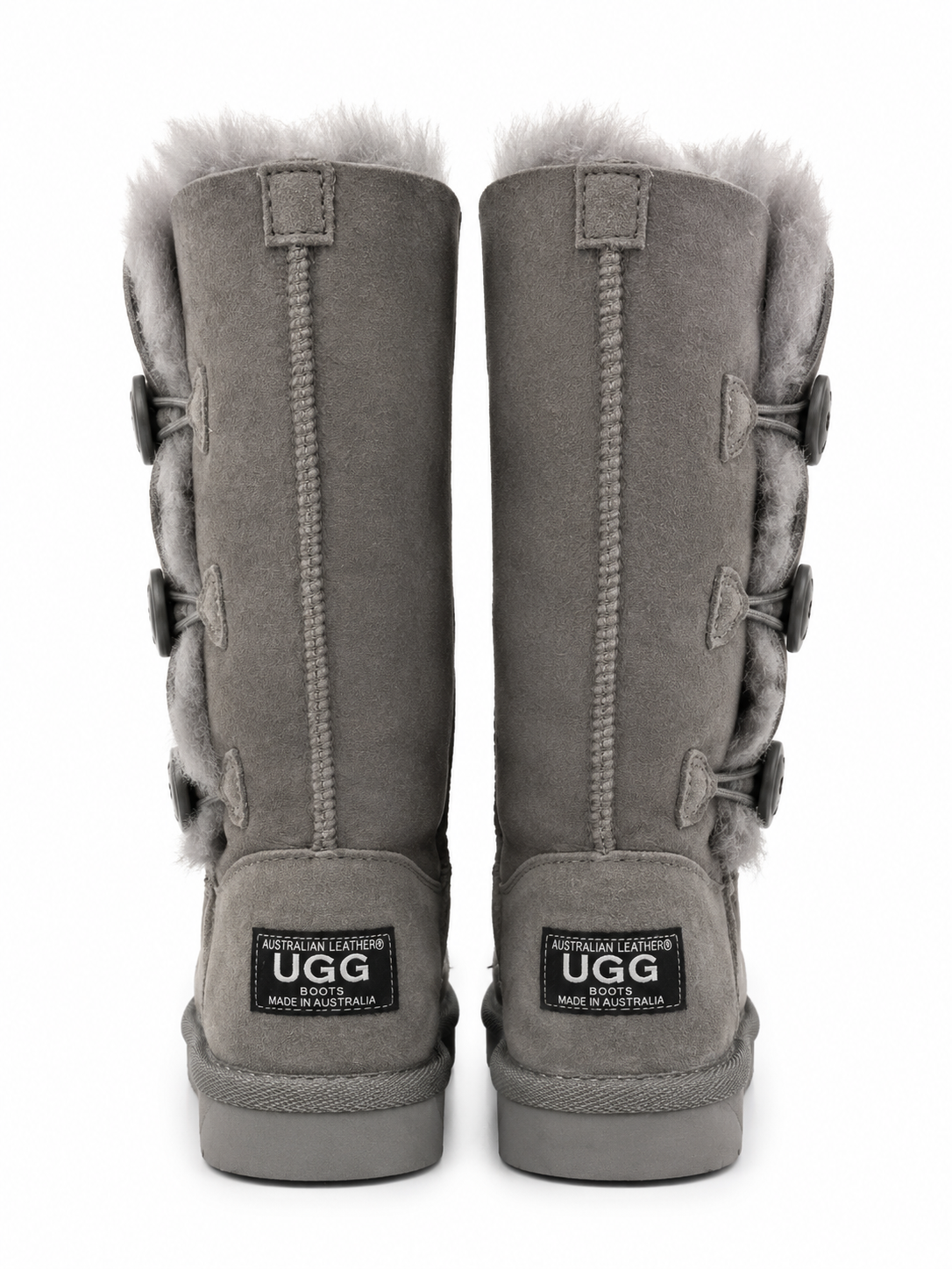 Australian Leather Ugg 3Button Classic Long - Grey - AU4