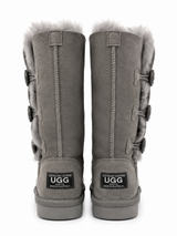 Australian Leather Ugg 3Button Classic Long - Grey - AU4