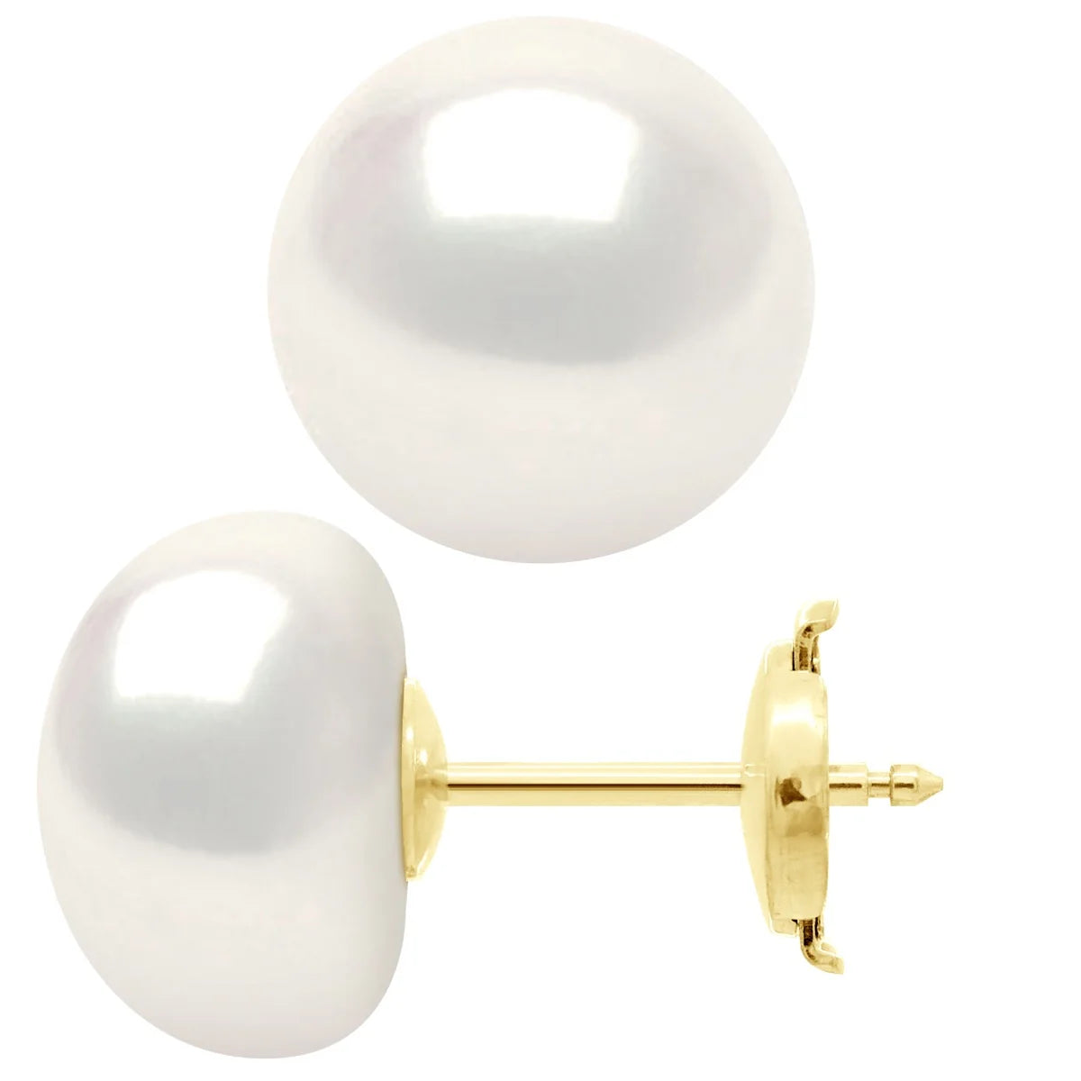 Manufacture Royale Earrings Prestige Freshwater Pearl White Yellow Gold