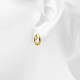 Bullion Gold Brincos Textured Earrings in Gold