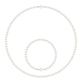 Necklace Freshwater Pearl White White Gold 4-5mm