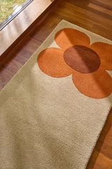Orla Kiely Flower Placement Pumpkin - Ecru 158203 Runner Rug