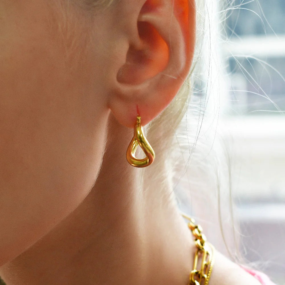 Bullion Gold Sparkling Gold Hoop Earrings