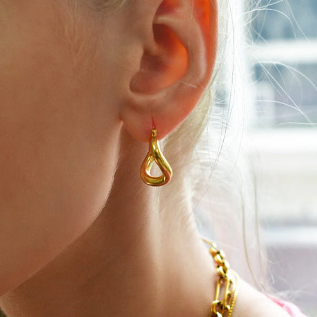 Bullion Gold Sparkling Gold Hoop Earrings