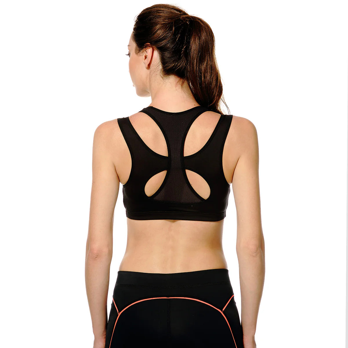 High Impact Full Support Wireless Running Bra - Black