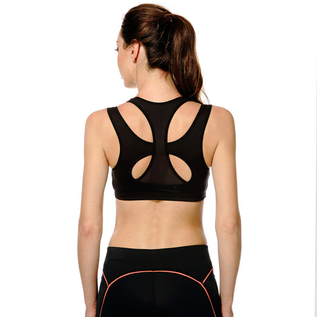 High Impact Full Support Wireless Running Bra - Black