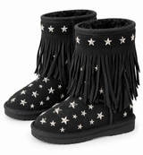 Australian Leather Ugg Classic Short Fringe Star - Black - AU4