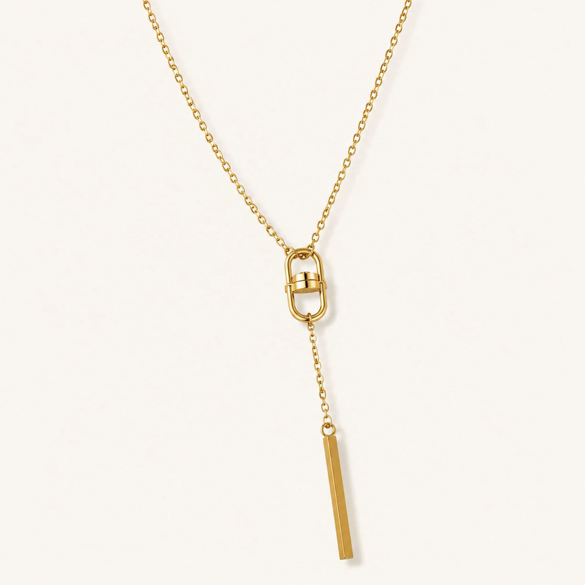 Bullion Gold Forward Pendant Necklace Gold
