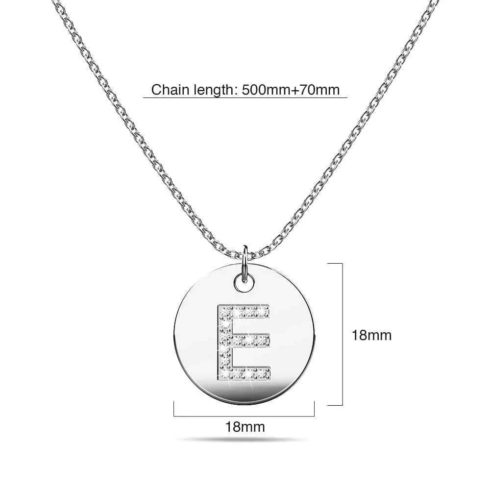 Bullion Gold Initials Fabulous Alphabet Letter Necklace White Gold Layered Steel Jewellery