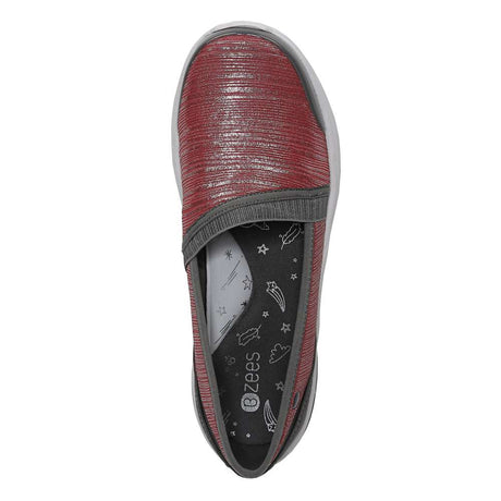 Bzees Lollipop Slip-On Casual Sneaker - Cherry Shimmer