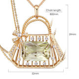 Krystal Couture Pamela Handbag Long Necklace Embellished with Swarovski Crystals