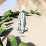 Krystal Couture Sparkly Triple Round Necklace in White Gold Adorned with Swarovski Crystals