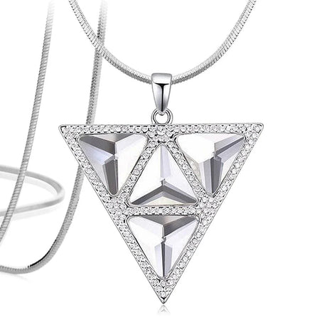 Krystal Couture Ancient Trilliant-Cut Crystal Long Necklace Embellished with SWAROVSKI Crystals