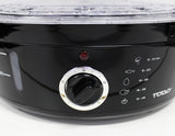 TODO 9L Steam Cooker Steamer 3 Tray 800W Power Dial Timer Healthy Stackable