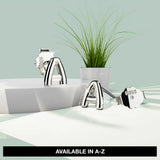 Solid 925 Sterling Silver Initial Alphabet Personalised Stud Earrings