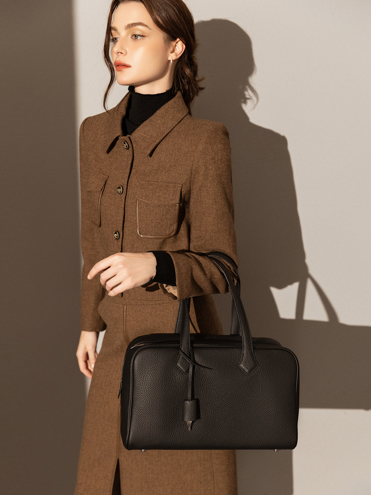 Aspen Top Handle Bag - Black
