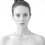 Bullion Gold Bold Alphabet Letter Initial Charm Necklace in Rose Gold Tone