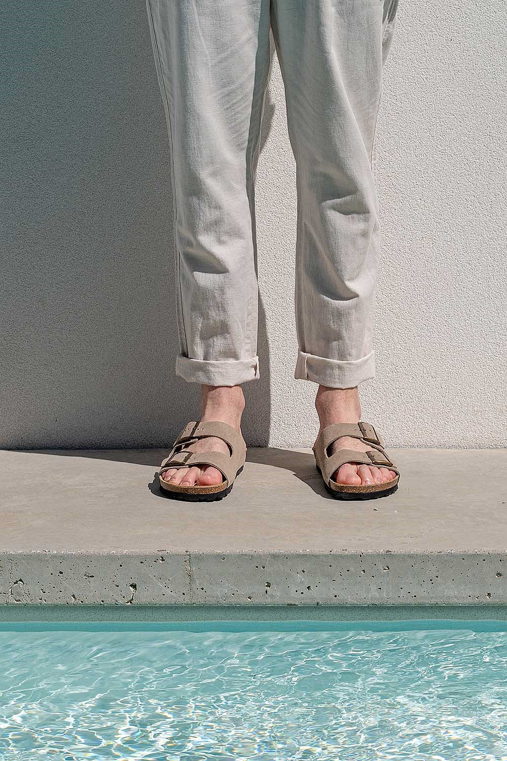 Silver Lining Hawaii Apure Mens Taupe Suede