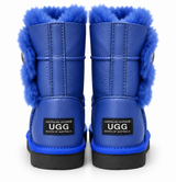 Australian Leather Ugg Classic Mini 1Button - Metallic Blue - AU5