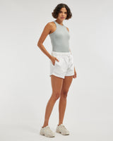 Amelius Abigail Rolled Hem Short - White
