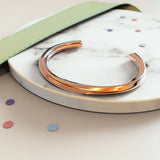 Bullion Gold Lyra Twisted Cuff Bangle in Rose Gold 60mm