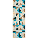 Matrix 901 Turquoise Runner Rug