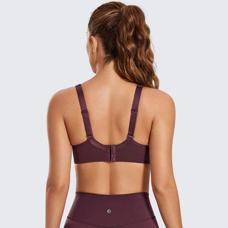 Gentle Comfort High Impact Padded Sports Bra - Maroon