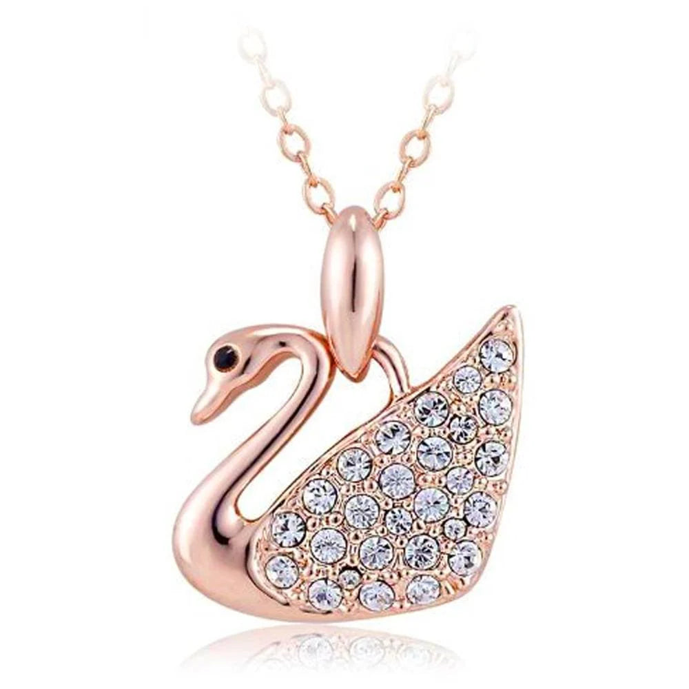 Krystal Couture Krystal Swan Necklace Embellished with Swarovski Crystals