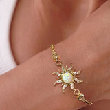 Bullion Gold Celestial Opal Sun Bracelet