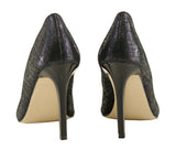 Bosccolo Womens Spike Heels Linen - Navy Blue