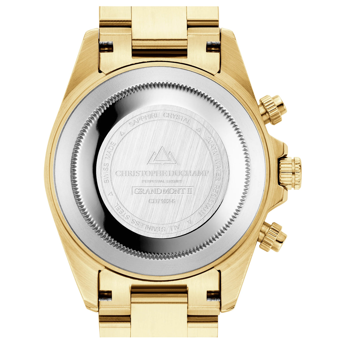 Christophe Duchamp Grand Mont Ceramic - Black Dial & 316L Stainless Steel Strap