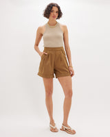 Amelius Haspen Pleated Short - Camel
