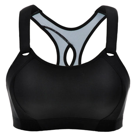 High Impact Lightly Padded Wireless Active Bra - Black