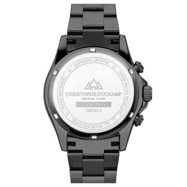 Christophe Duchamp Grand Mont - Black Dial & 316L Stainless Steel Strap