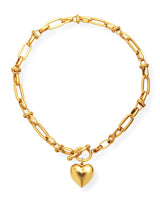 Liv Oliver 18K Gold Heart Charm Necklace